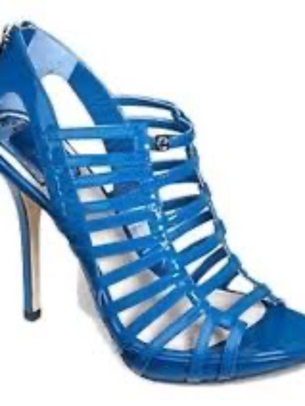 Dior Teal Patent Leather Cage Heels